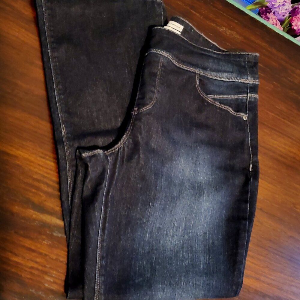 Westbound The Park Avenue Fit Stretchy Dark Wash Blue Jeans 10P - Picture 5 of 8